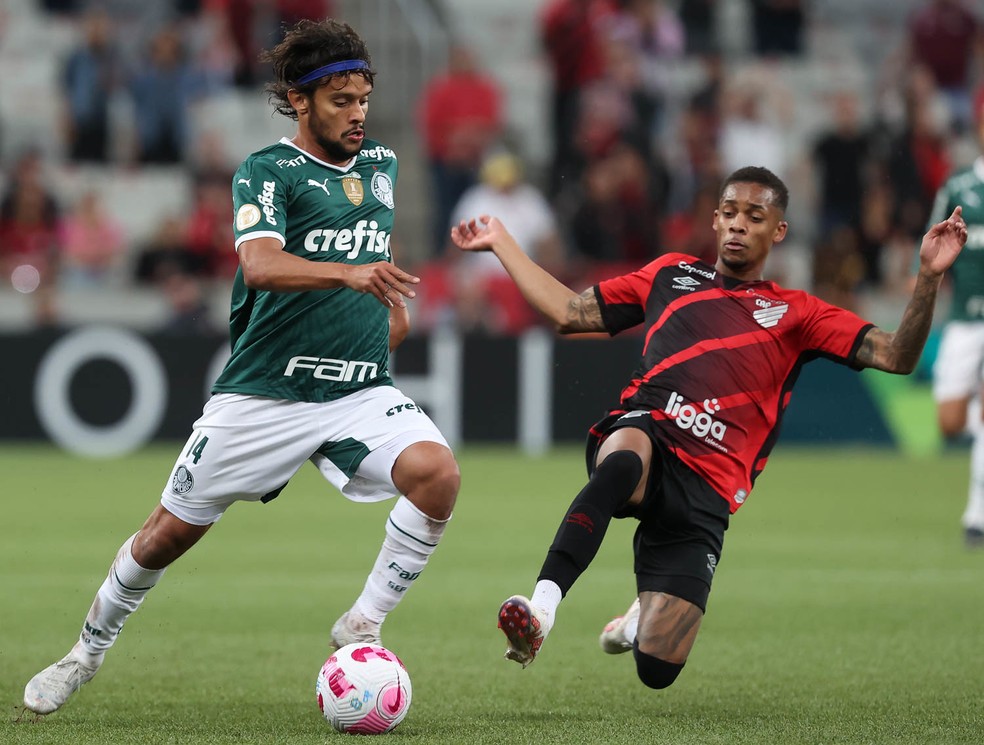 Gustavo Scarpa em ação pelo Palmeiras — Foto: Cesar Greco/Palmeiras