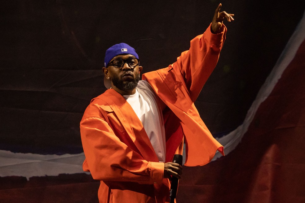O rapper Kendrick Lamar em junho, no Governors Ball Music Festival de 2023, em Nova York - Fotografia: Yuki Iwamura/AFP