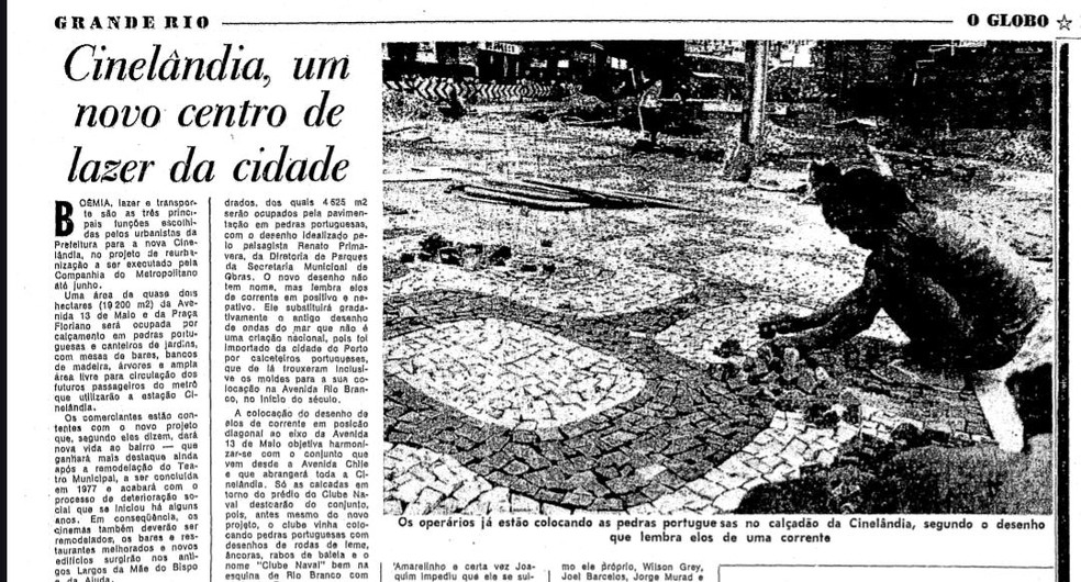 Trechos do jornal O GLOBO em que botequins são citados — Foto: Acervo O GLOBO