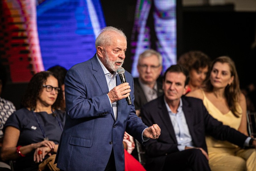 O presidente Lula e o prefeito do Rio, Eduardo Paes, em evento no Impa