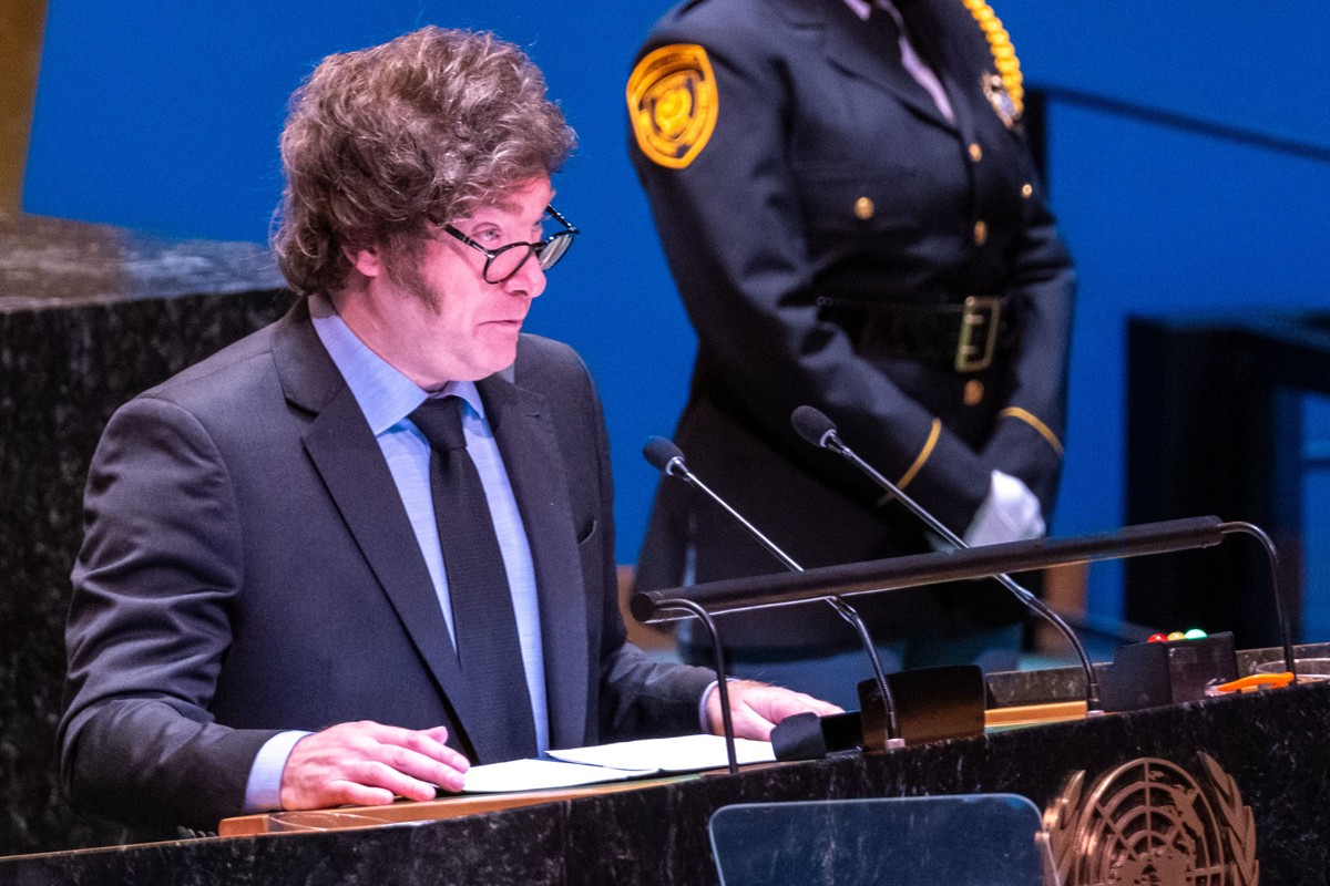 Javier Milei discursa na ONU