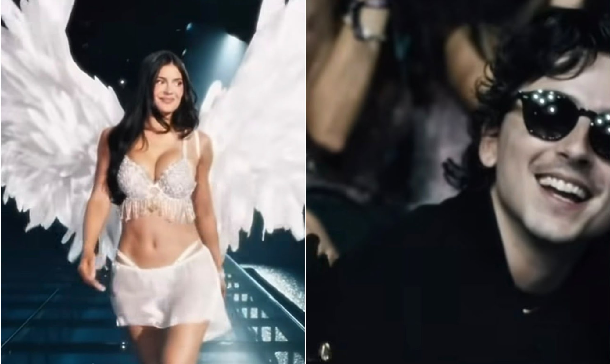 Reação de Timothée Chalamet ao ver Kylie Jenner no desfile da Victoria's Secret viraliza