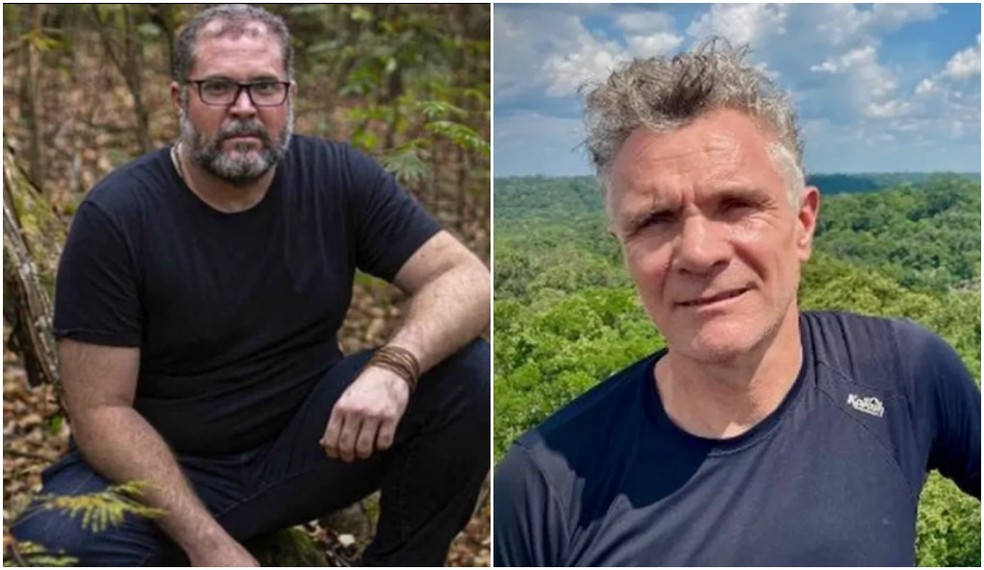 Bruno Araújo Pereira, da Funai e o jornalista inglês Dom Phillips desapareceram na Amazônia — Foto: Reprodução