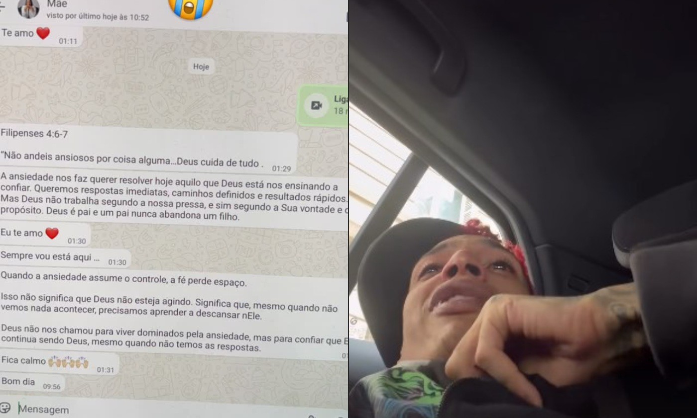 Oruam publica última mensagem da mãe antes de ser presa pela PF e lamenta: ‘Levaram meu maior amor’