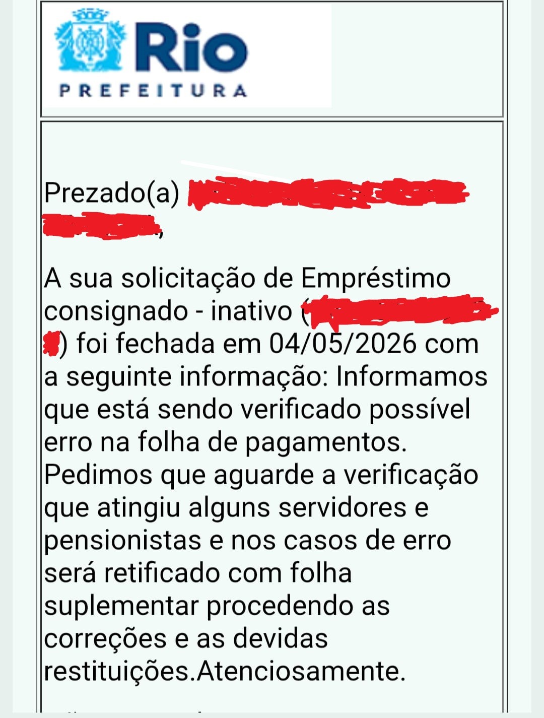 Aposentada da Prefeitura do Rio descobre desconto no contracheque de empréstimo que nunca fez