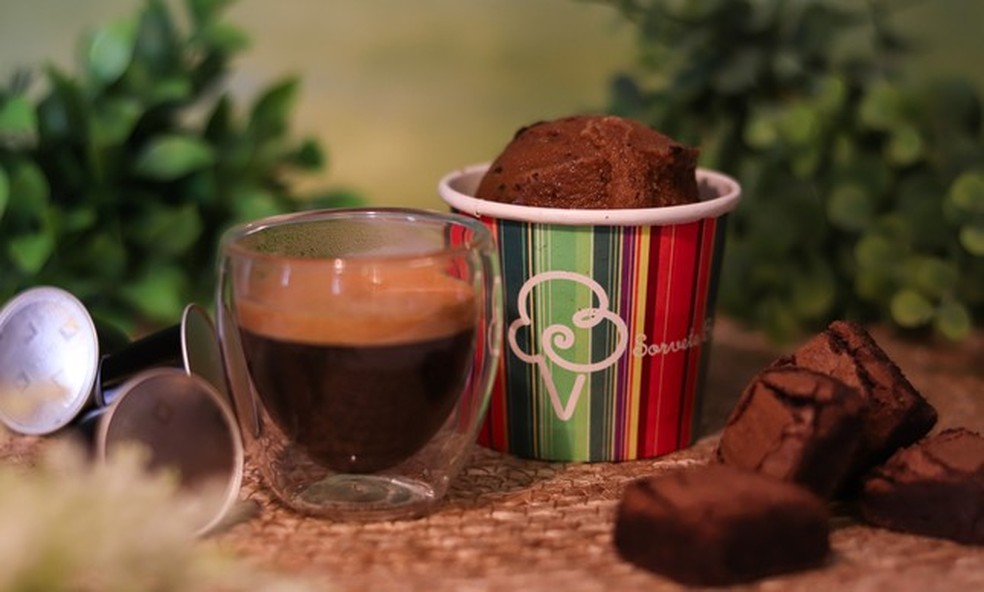Sorvete Brasil faz sucesso com sabor de café com brownie de chocolate — Foto: Diana Cabral/Divulgação