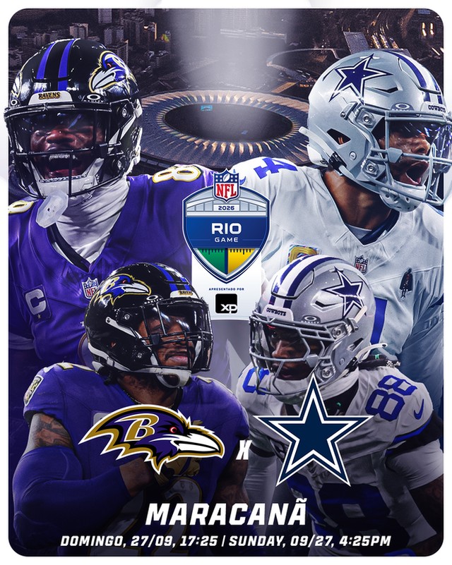 Baltimore Ravens será adversário do Dallas Cowboys em primeiro jogo da ...