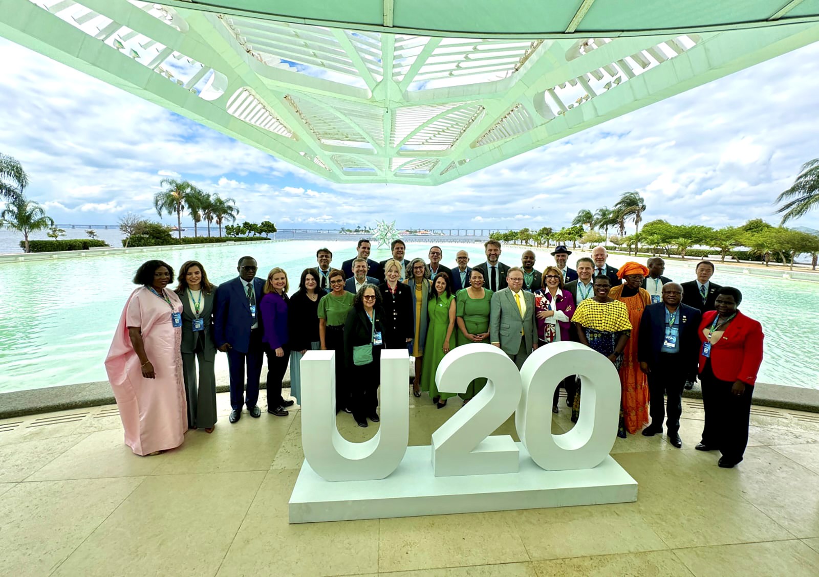 Foto oficial do U20, o encontro dos prefeitos das maiores cidades do mundo — Foto: Divulgação