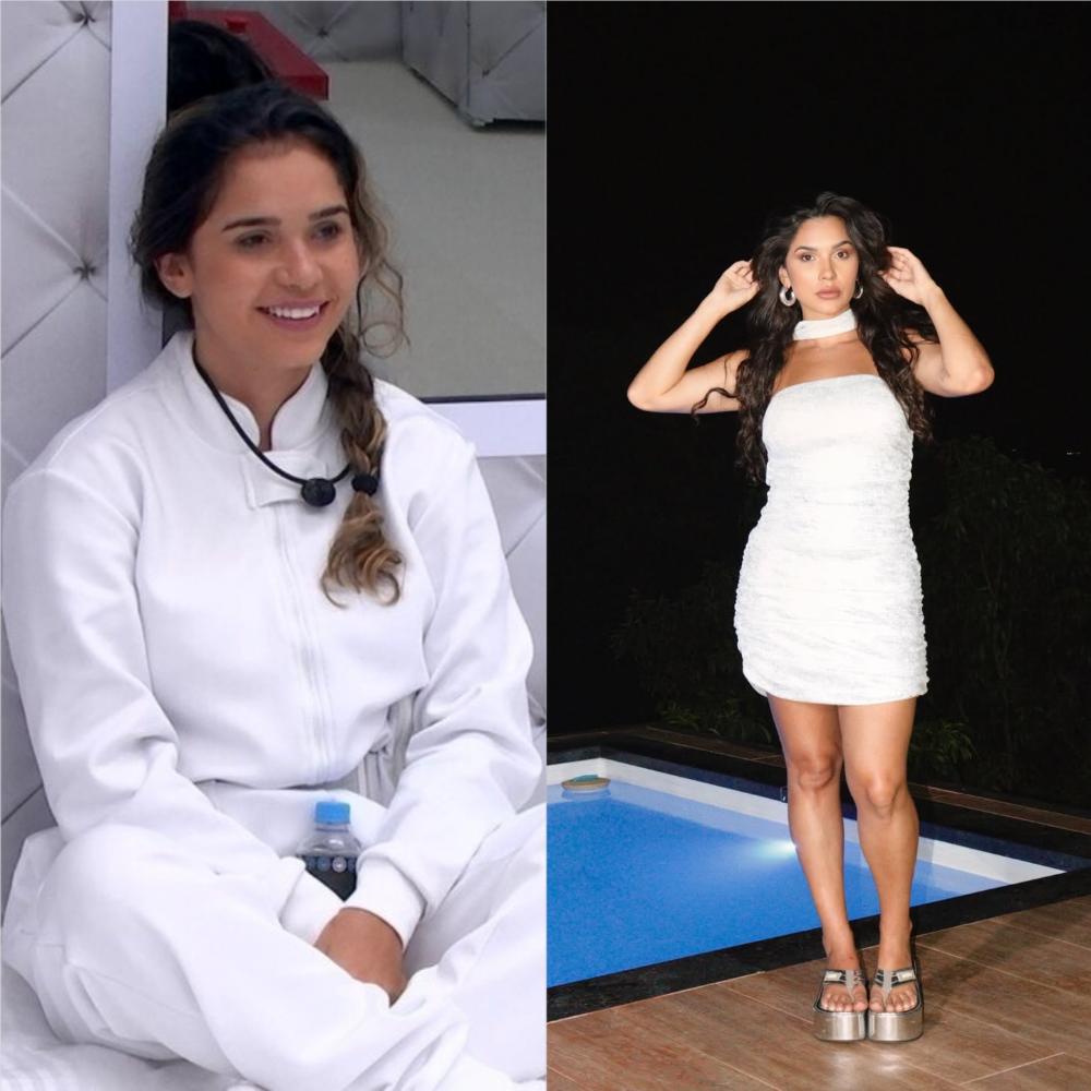 Gizelly Bicalho, do 'BBB 20', tem 34 anos e atua como advogada criminalista e influenciadora. Está namorando o ator e diretor de séries verticais Cauê Fantin — Foto: Reprodução/TV Globo e Reprodução/Instagram