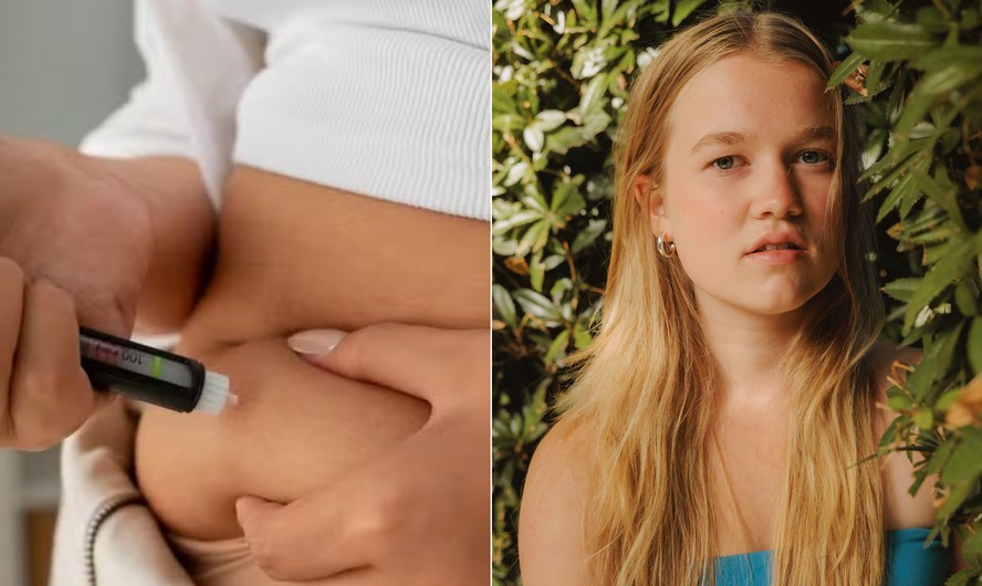Jessica Johnson, de 19 anos, que  desenvolveu um transtorno alimentar aos 16 anos