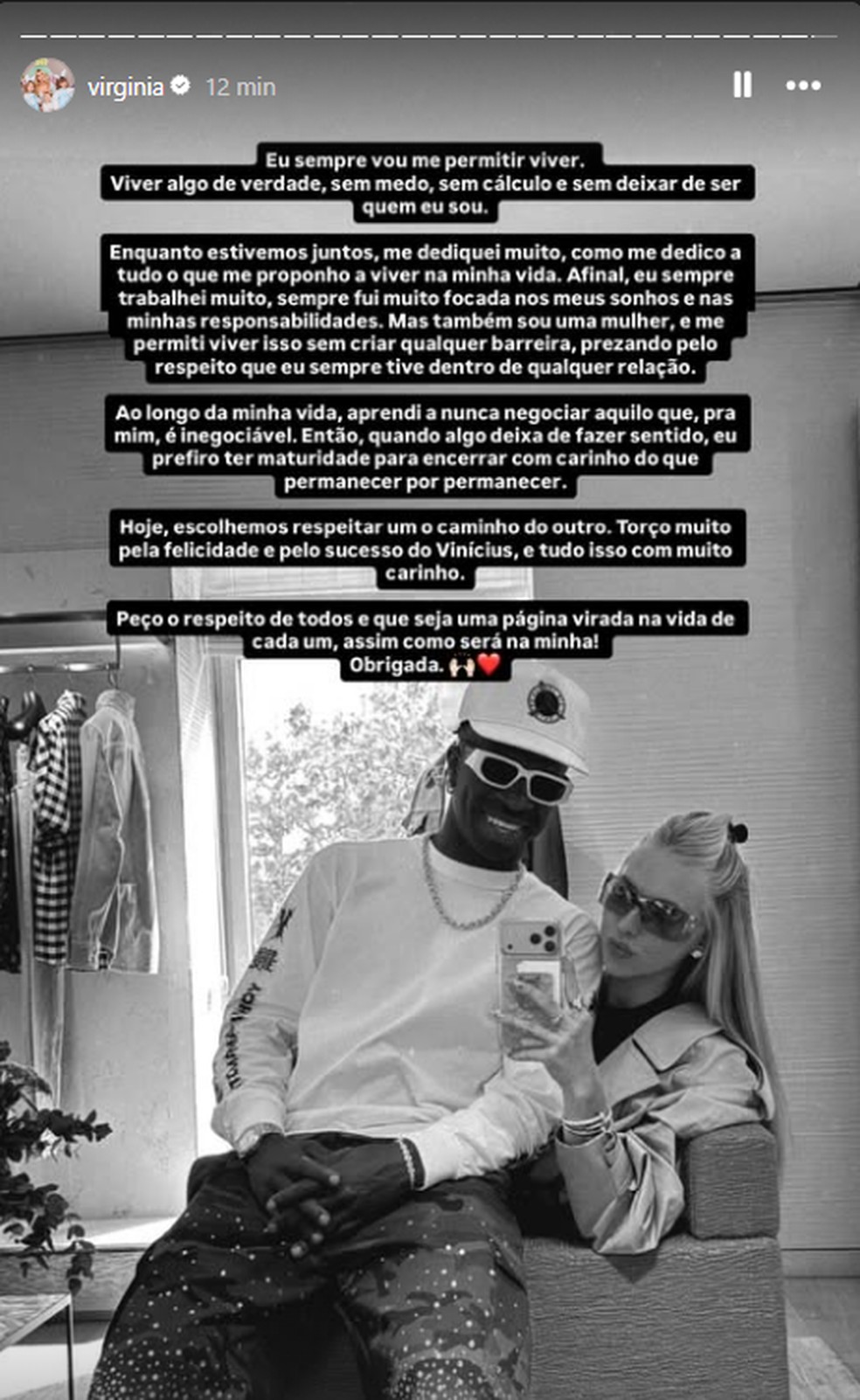 Virginia Fonseca anuncia fim do namoro com Vini Jr &mdash; Foto: Reprodu&ccedil;&atilde;o/Redes Sociais