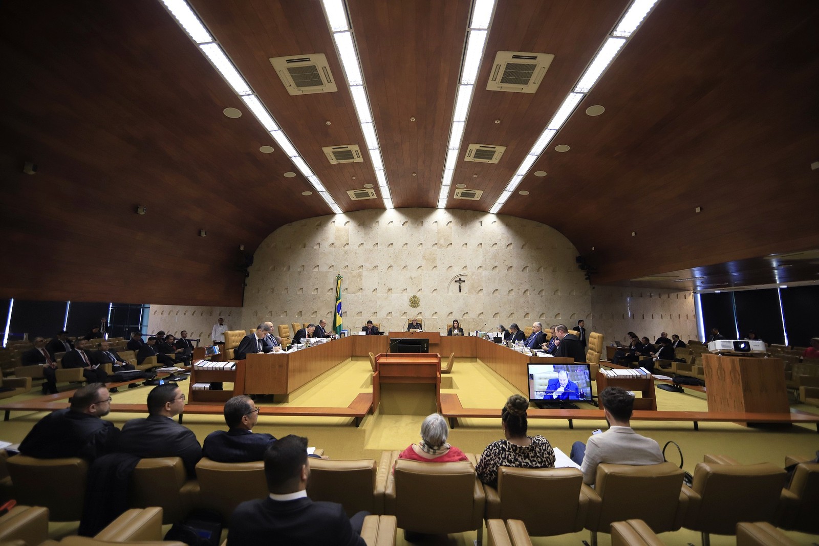 Plenário do STF no primeiro julgamento do 8 de janeiro - Foto Rosinei Coutinho/SCO/STF