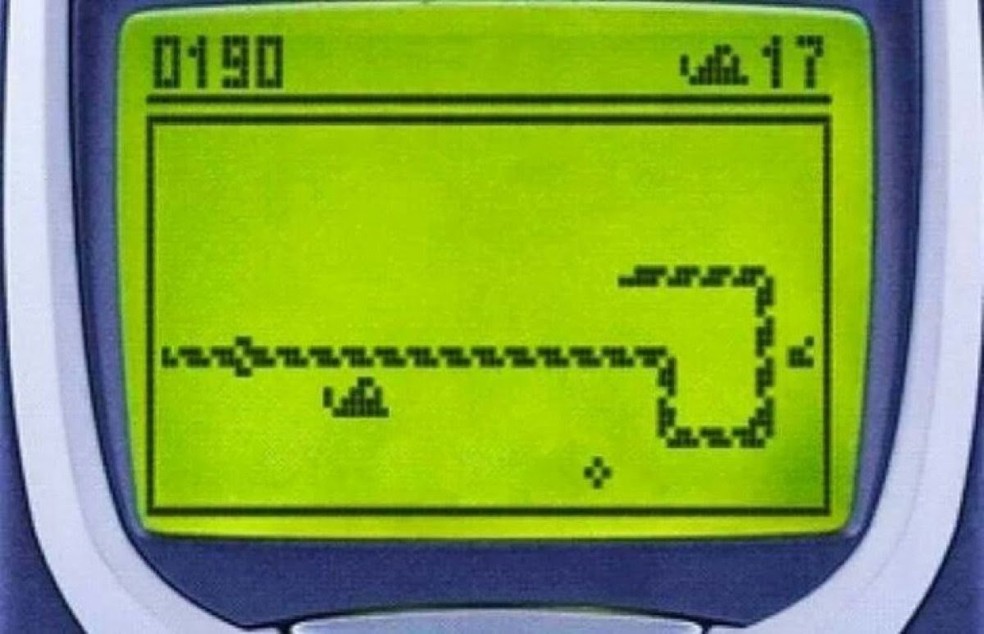 Jogo Snake foi muito popular no final dos anos 90 e início dos 2000 — Foto: Reprodução