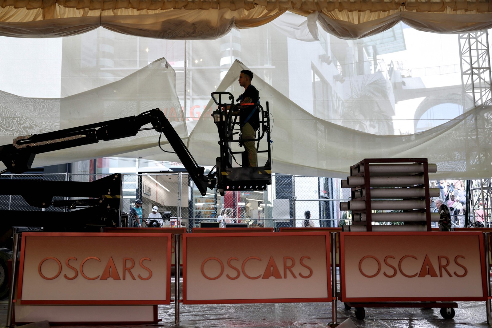 Preparativos para a 98ª cerimônia do Oscar — Foto: ANGELA WEISS / AFP