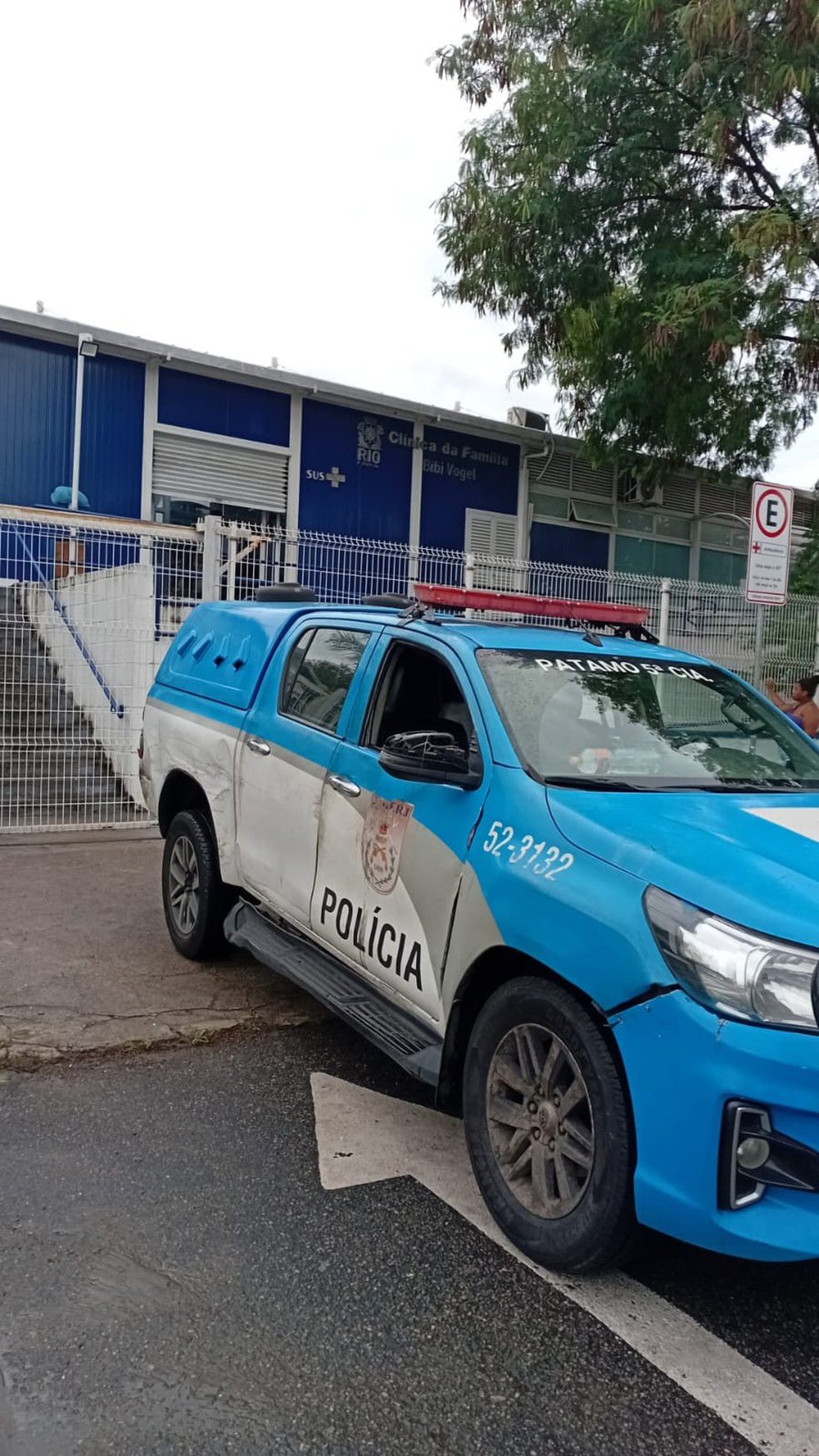PM esteve na unidade antes da confusão — Foto: Divulgação