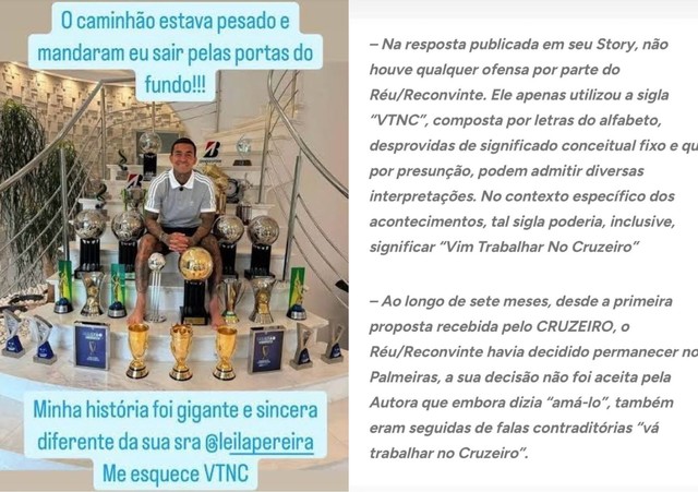 'VTNC' = 'Vim trabalhar no Cruzeiro': Dudu se defende na Justiça de ...