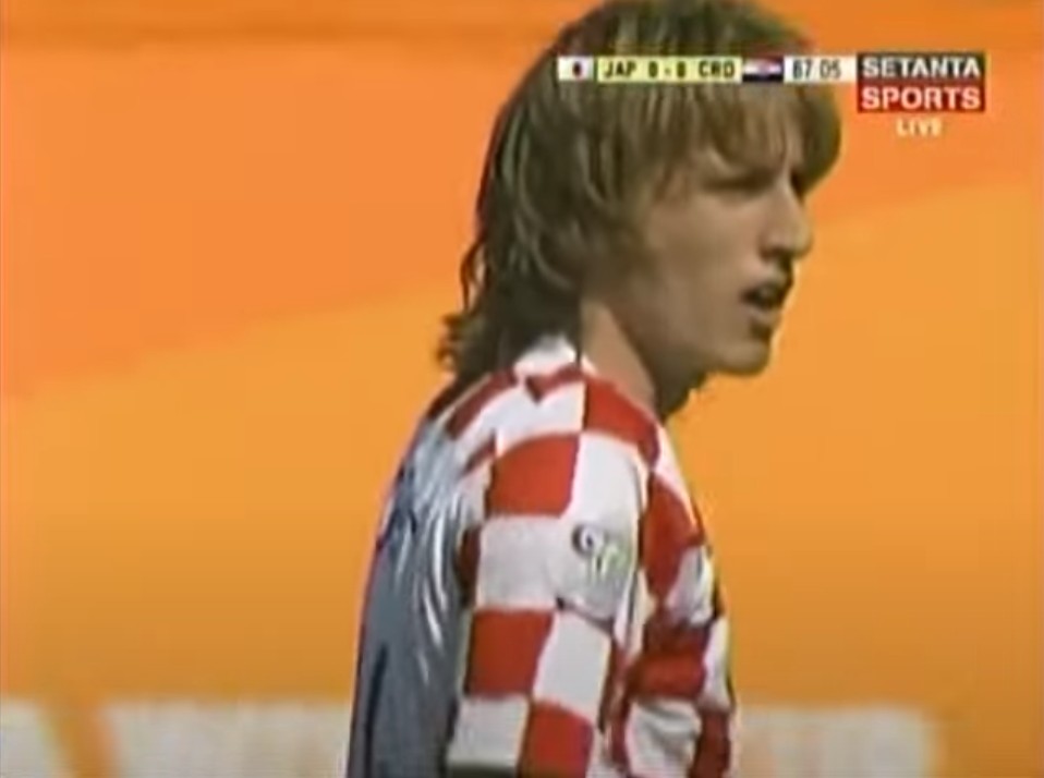 Modric em sua primeira Copa do Mundo — Foto: Reprodução