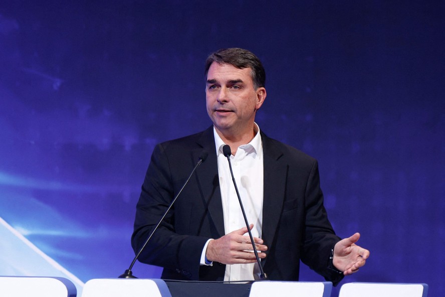 O senador Fl&aacute;vio Bolsonaro (PL-RJ)