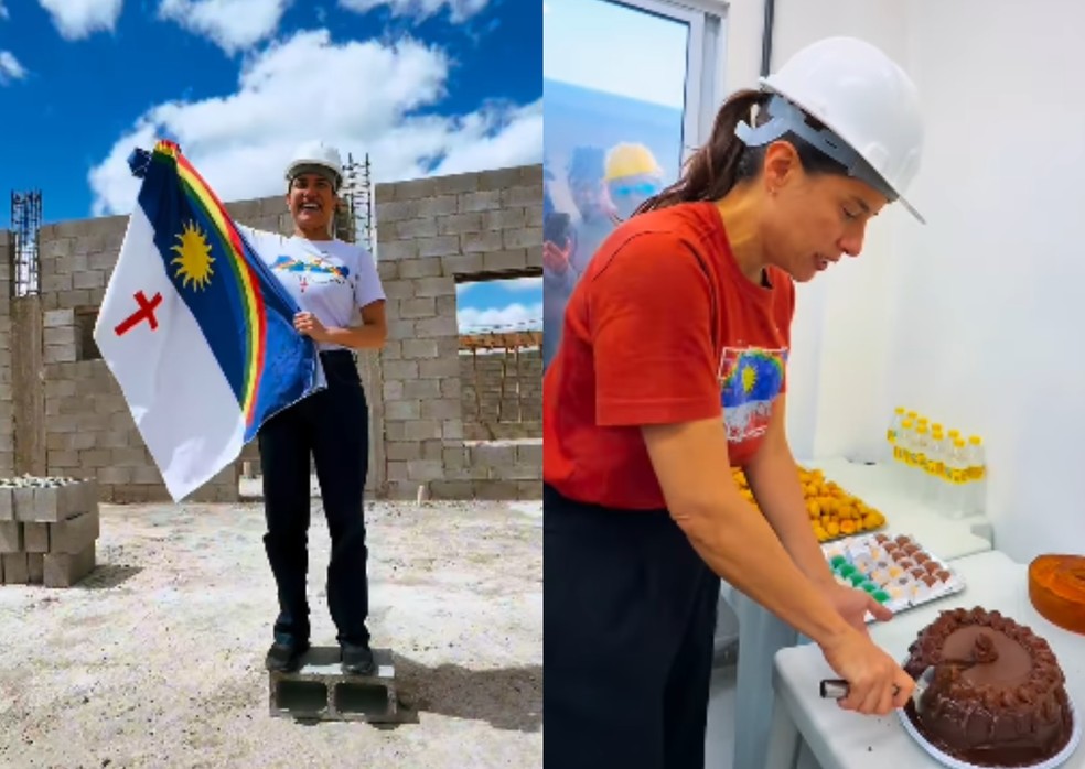 Conte�dos de Raquel Lyra (PSD) em canteiros de obras e em agendas de inaugura��o - Foto: Reprodu��o/Instagram