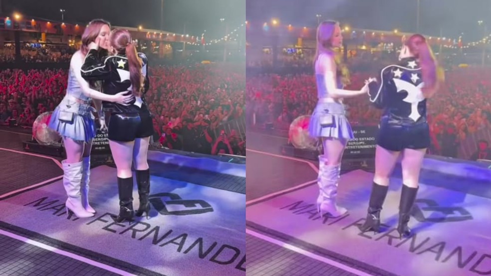 Mari Fernandez se declara e pediu a namorada em casamento durante show &mdash; Foto: Reprodu&ccedil;&atilde;o Instagram