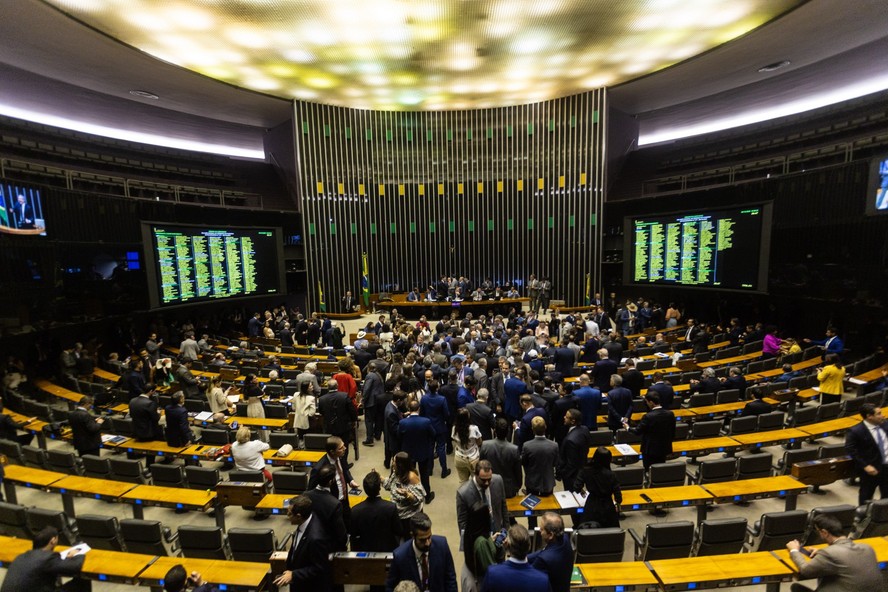 O plenário da Câmara dos Deputados: governo foi derrotado