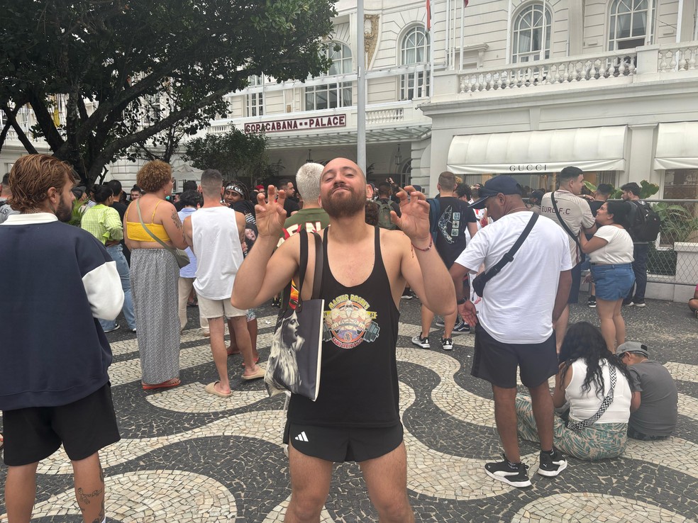 Chileno Alejandro Milenko verá Lady Gaga pessoalmente pela primeira vez — Foto: Henrique Barbi / Agência O Globo