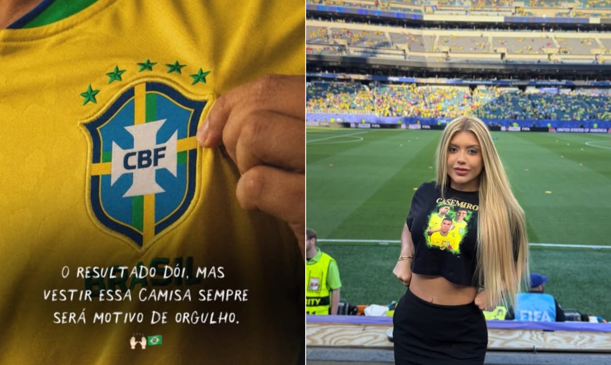 Irmã de Casemiro exalta orgulho pela Seleção após derrota