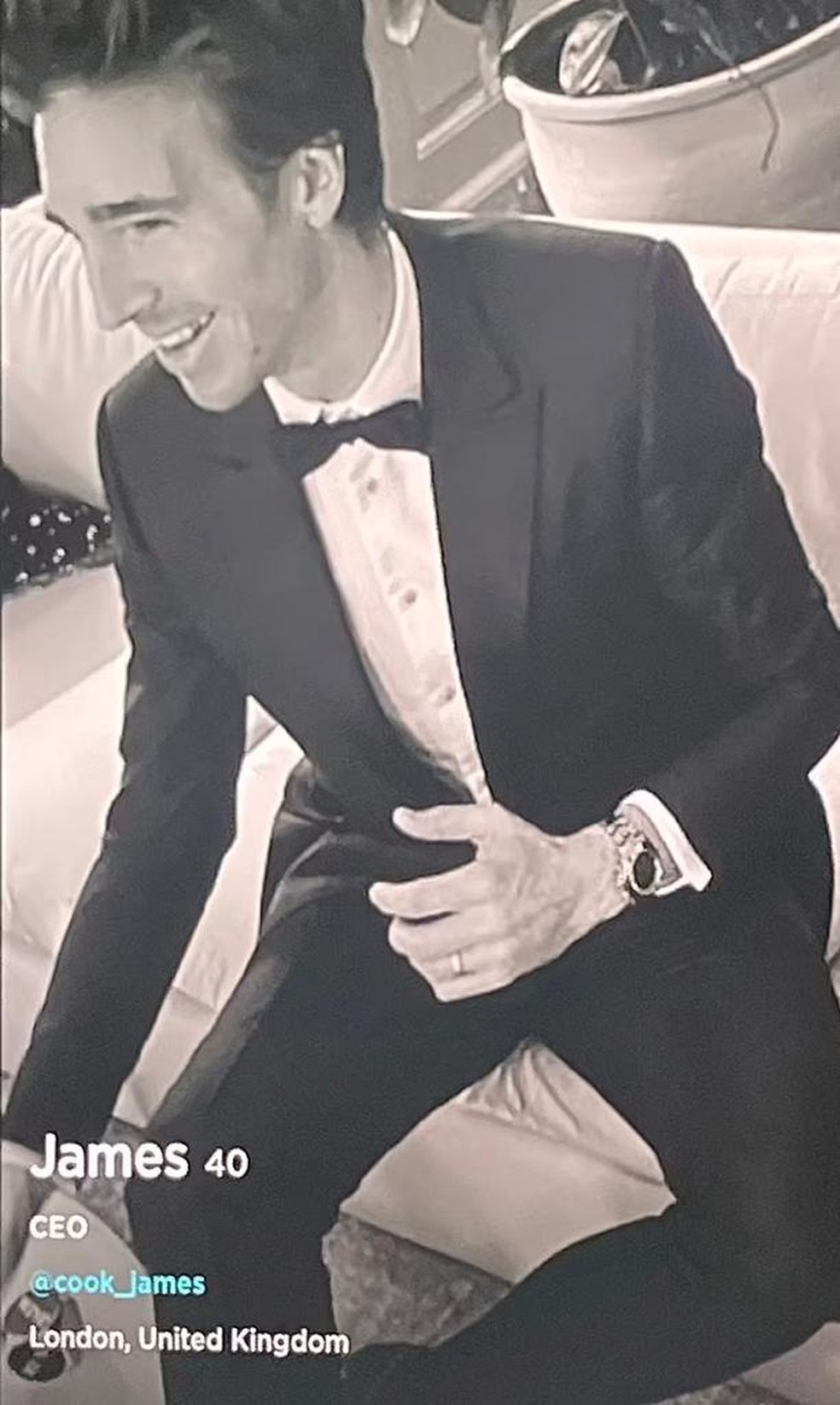 James Cook no aplicativo de namoro para celebridades Raya — Foto: Reprodução/Instagram