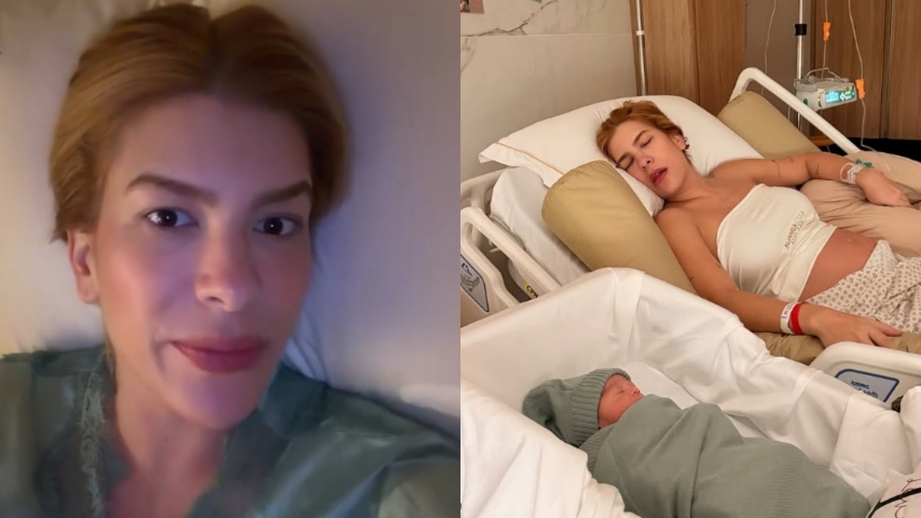 Lore Improta relata mais de 15 horas de trabalho de parto antes de o filho nascer por cesárea