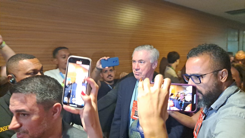 Ancelotti chega ao Maracanã para acompanhar partida entre Flamengo e Deportivo Tachira pela Libertadores — Foto: Davi Ferreira