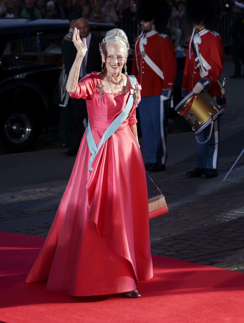 A rainha Margrethe II no Teatro Real Dinamarquês, em 2022 — Foto: Keld Navntoft / Divulgação Kongehuset