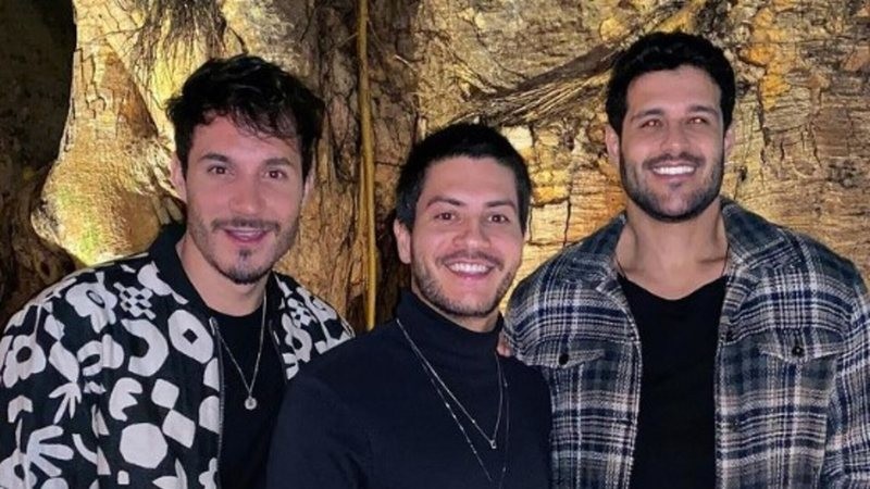 Eliezer, Rodrigo Mussi e Arthur Aguiar, do "BBB" 22, voltaram a ase encontrar fora da casa— Foto: Reprodução/Instagram