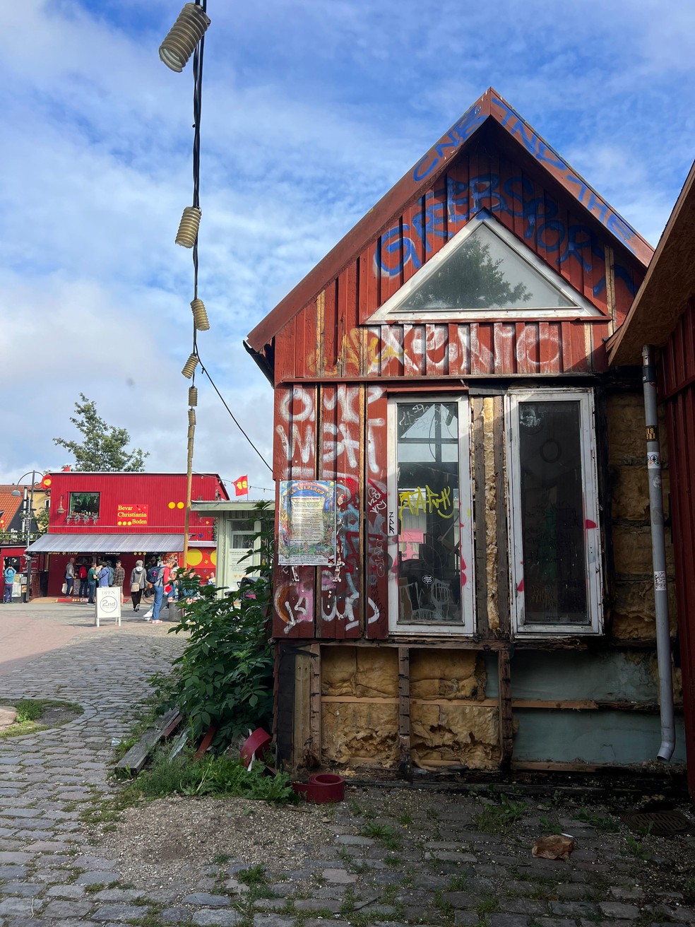 Vista do bairro de Christiania, em Copenhagen — Foto: Arquivo pessoal