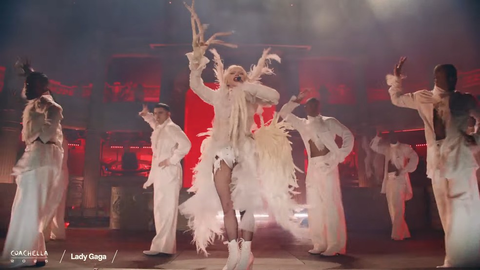 Lady Gaga no Coachella. — Foto: Reprodução / Youtube