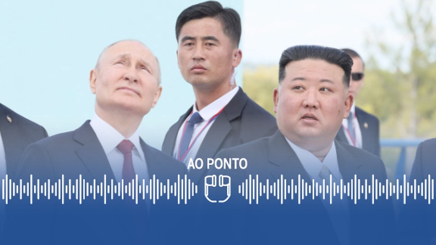 Vladimir Putin e Kim Jong-un se encontram no Cosmódromo de Vostochny, no Extremo Oriente da Rússia
