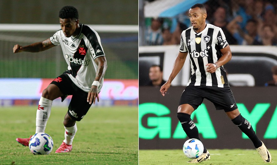 Tchê Tchê (à esquerda) e Marlon Freitas dividiram braçadeira de capitão no Botafogo