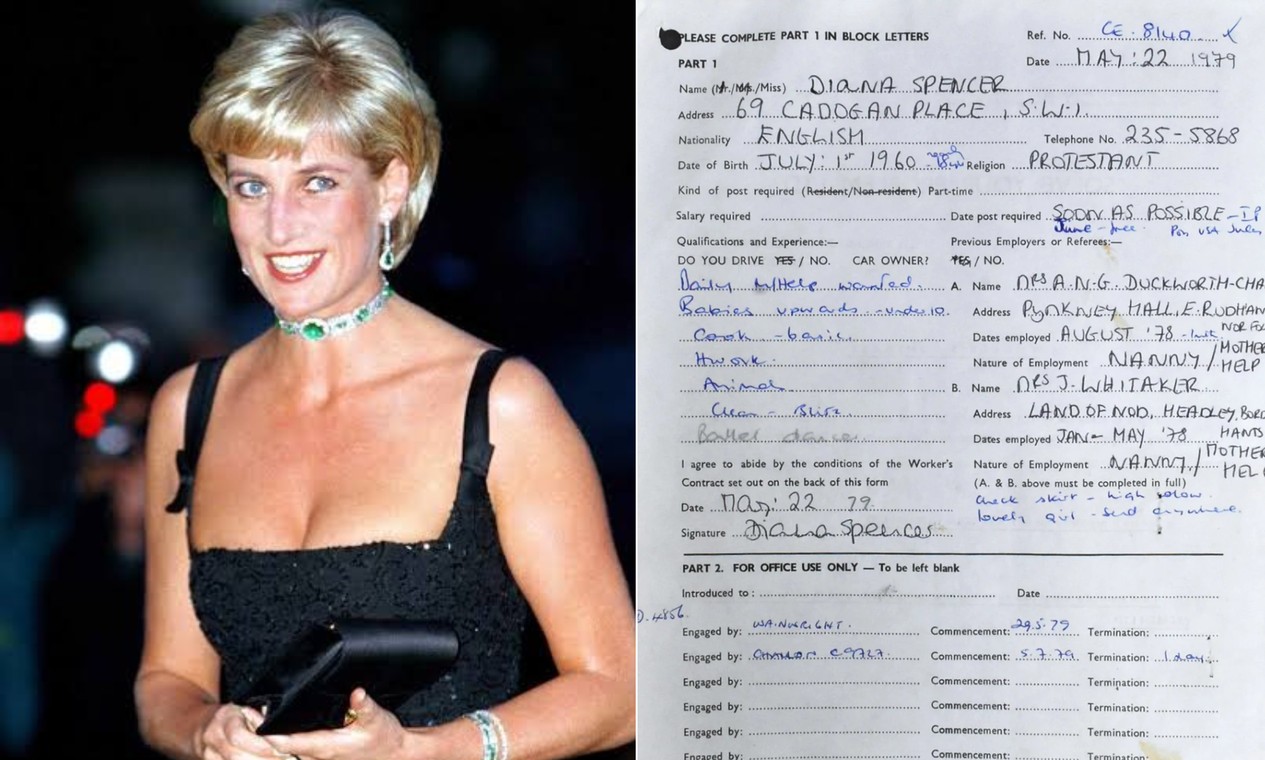 Lady Di: Primeiro contrato de trabalho da Princesa Diana é leiloado; confira valor