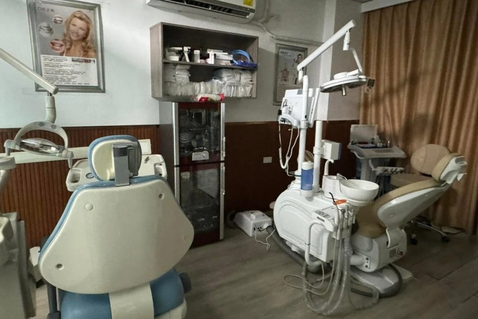 Equipamento médico encontrado durante a invasão a uma instalação médica ilegal nas Filipinas — Foto: Divulgação/Comissão Presidencial Anti-Crime Organizado