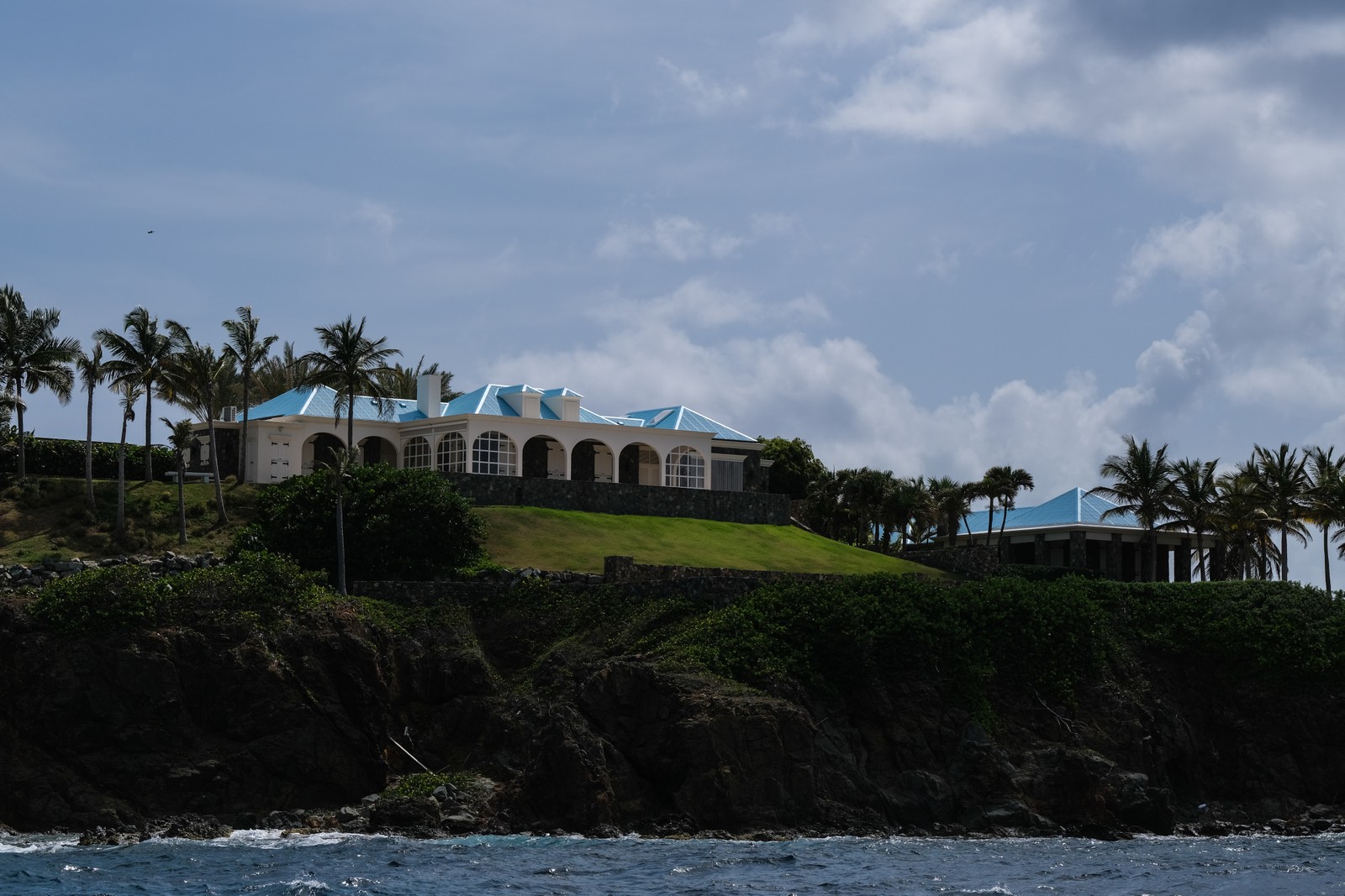 Structures on Little St. James Island, one of the private islands owned by Jeffrey Epstein, in the US Virgin Islands, on August 27, 2019 - Photo: Gabriela N. Baez/The New York Times