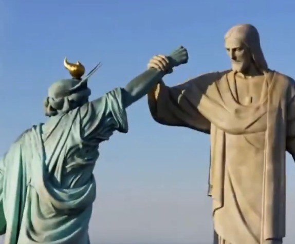 Cristo Redentor e Estátua da Liberdade lutam em vídeo de propaganda do Irã após ameaça de tarifas dos EUA ao Brasil