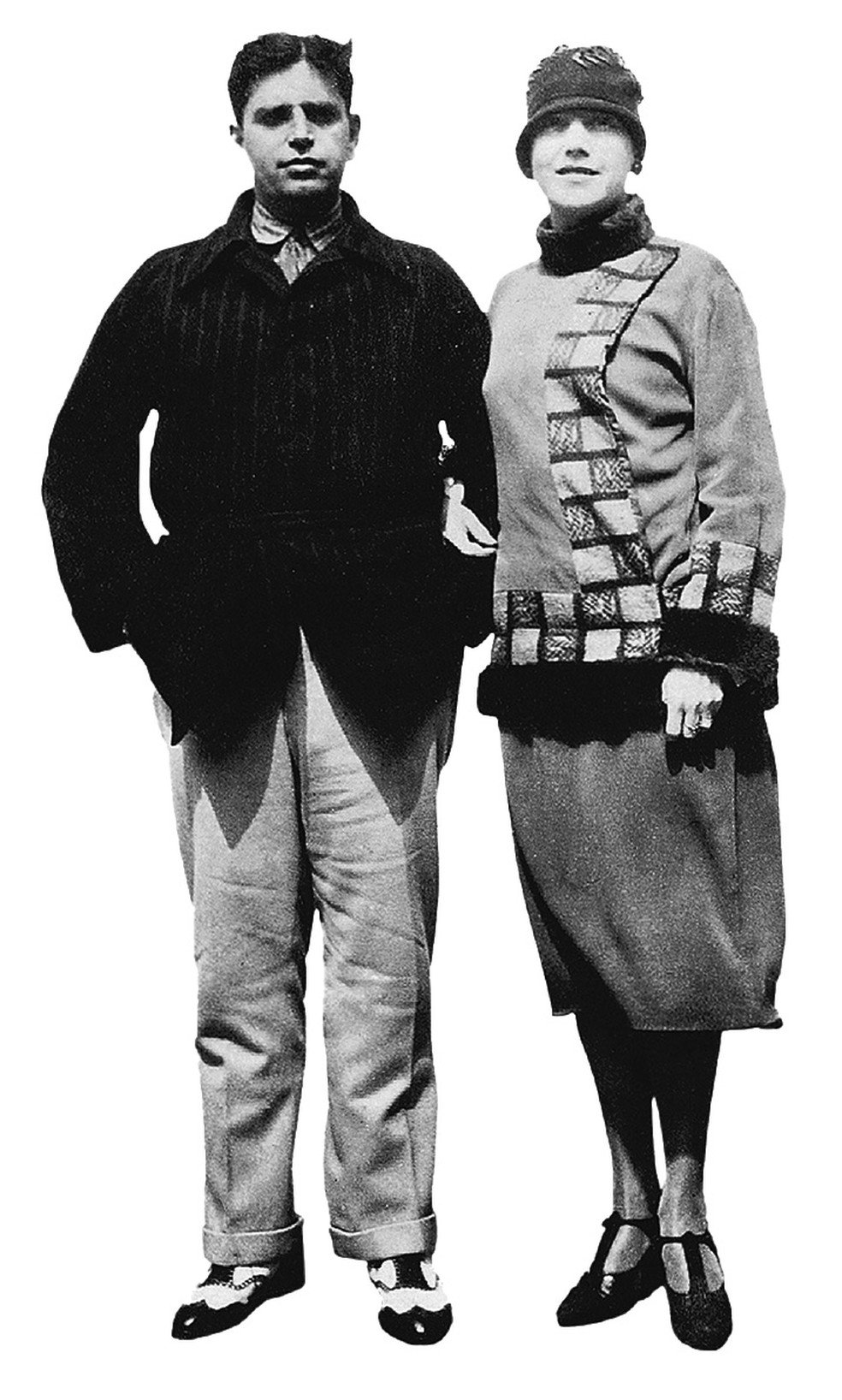 Oswald de Andrade e Tarsila do Amaral, sua terceira esposa — Foto: Reprodução