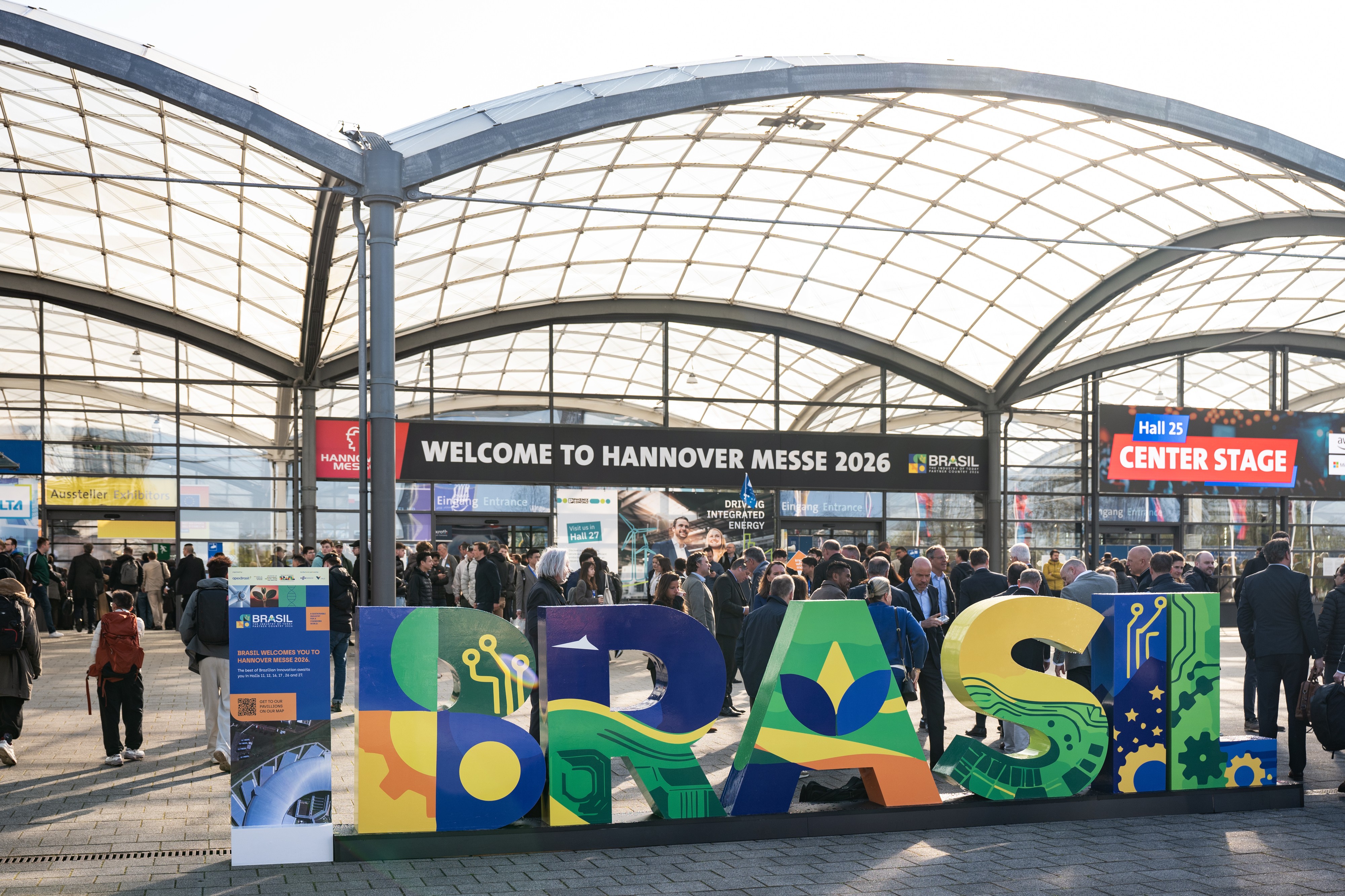 Geopolítica e economia verde marcam presença do Brasil na feira industrial Hannover Messe 2026, na Alemanha