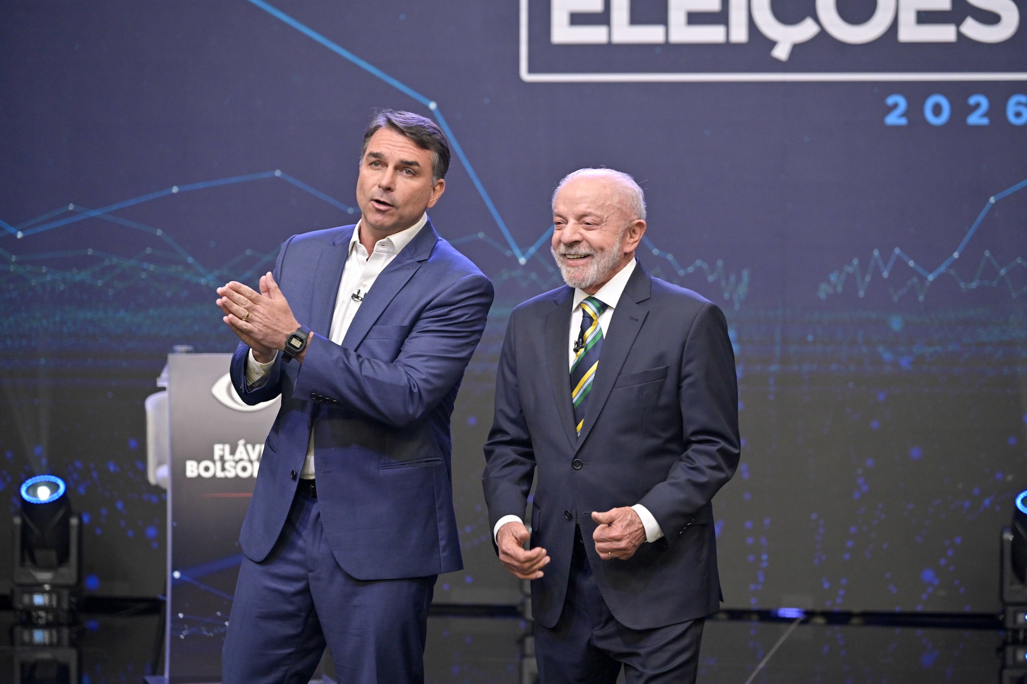 Com confronto entre Flávio Bolsonaro e Lula, Band tem sua maior audiência em debates dos últimos 20 anos