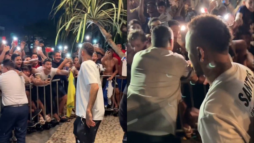Neymar em Maceió para jogo do Santos causa alvoroço entre fãs; vídeo