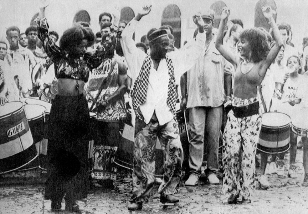 Jimmy Cliff gravando clipe no Pelourinho, em Salvador, 1991 — Foto: Marcio Lima/Agência O GLOBO