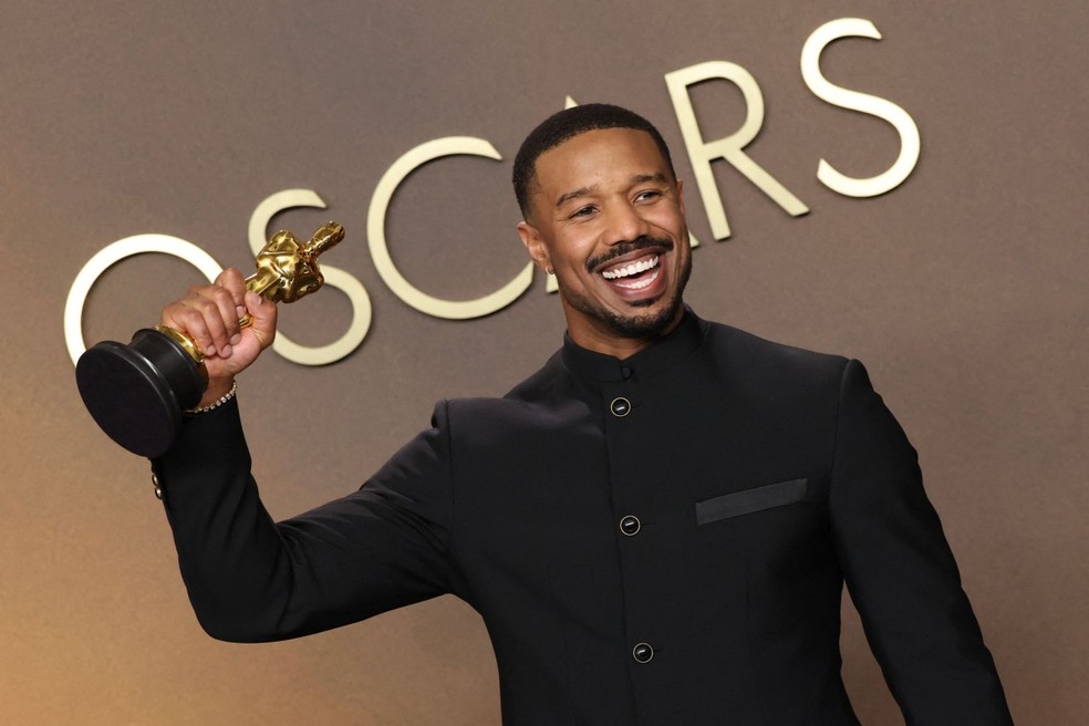 Michael B. Jordan no Oscar — Foto: VALERIE MACON / AFP