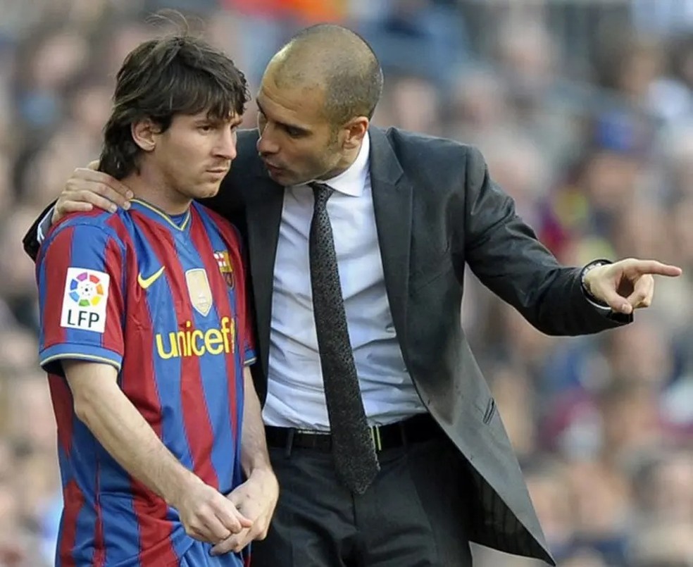 Guardiola and Messi together in Barcelona – Photo: AFP / LLUIS GENE
