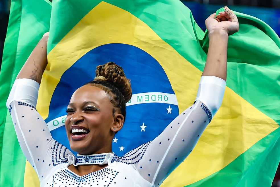 Rebeca Andrade conquistou mais uma medalha para o Brasil — Foto: Wander Roberto/COB