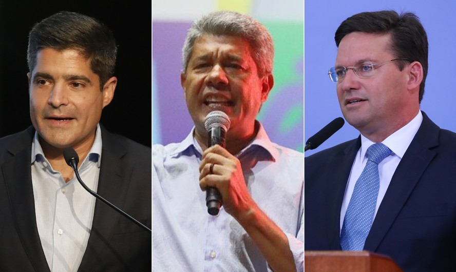 ACM Neto (União), Jerônimo Rodrigues (PT) e João Roma (PL): eleição ao governo da Bahia opõe tradição do 'carlismo' a palanques de Lula e Bolsonaro