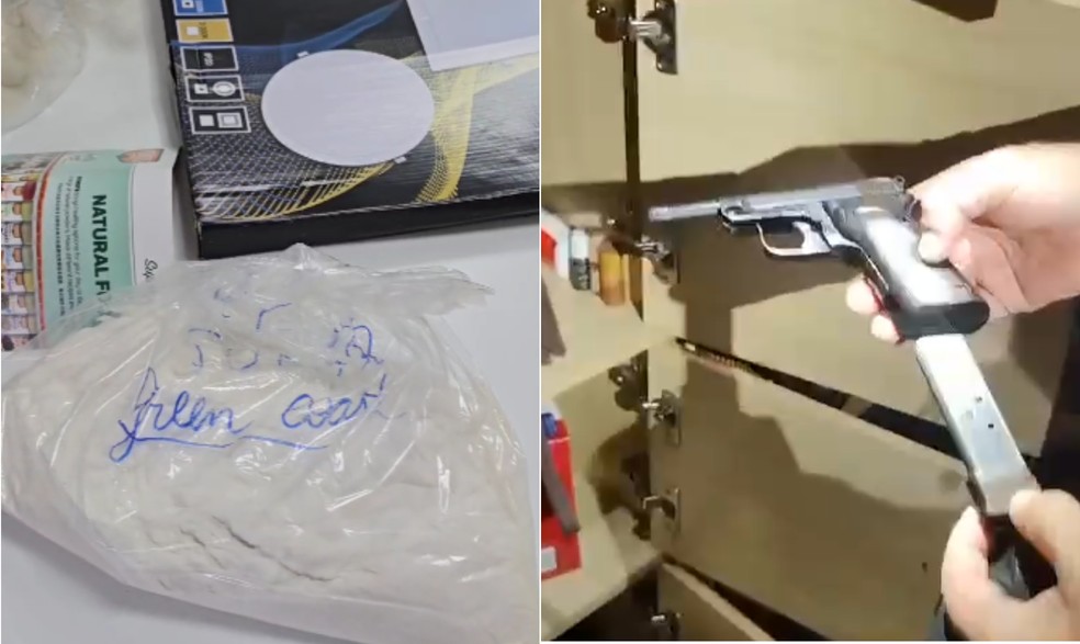 Drogas e armas foram apreendidas em operação da Polícia Civil deflagrada na manhã desta terça-feira contra máfia chinesa — Foto: Reprodução/ Polícia Civil